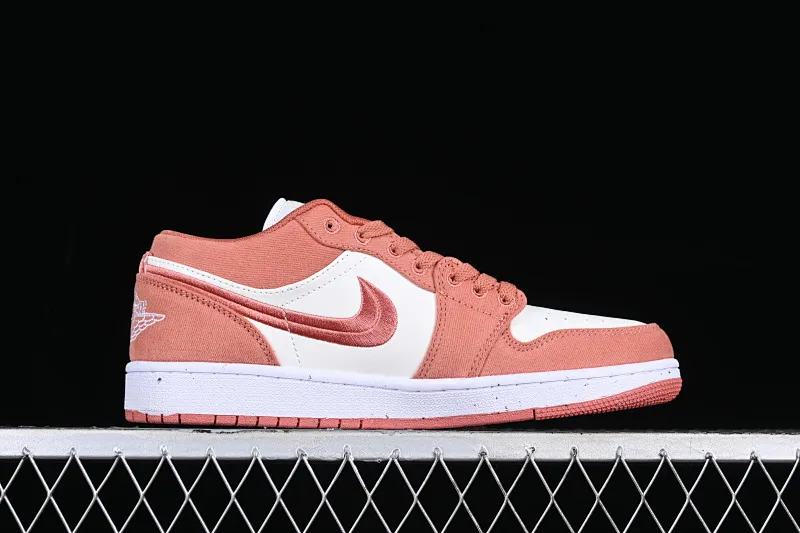 All categories Air Jordan Jordan series basketball shoes Air Jordan 1 Low Air Jordan 1 Low "Canvas" AJ1 Joe 1 pink and white low-top cultural basketball shoes FN3722-801